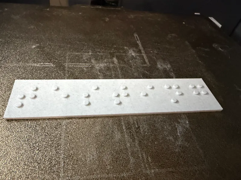 Braille sign maker from custom text parametric 