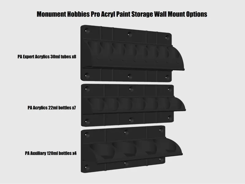 Pro Acryl Paint Rack (wall mount options)