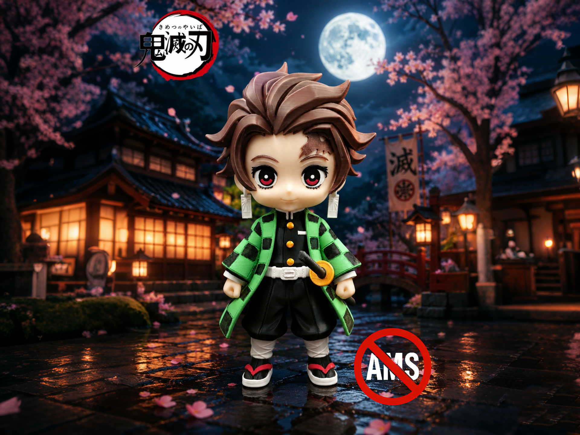 Miniatura 2 do modelo 3D 灶门 炭治郎  鬼灭之刃 火之神神乐 水之呼吸日之呼吸 祢豆子 我妻善逸 炎柱 拆件分色 免AMS 