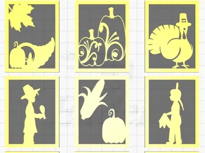 Thanksgiving Panels for Swappable Lantern