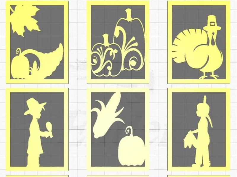 Thanksgiving Panels for Swappable Lantern