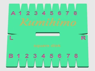 Kumihimo square disk