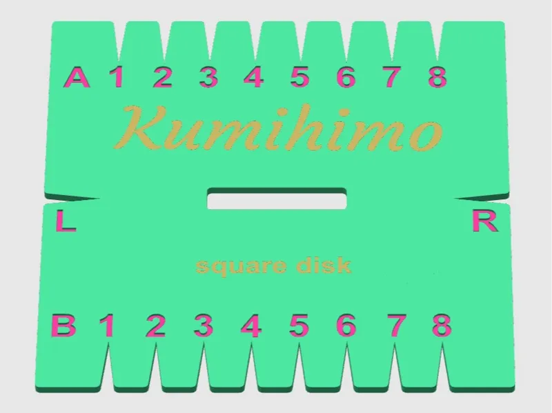 Kumihimo square disk