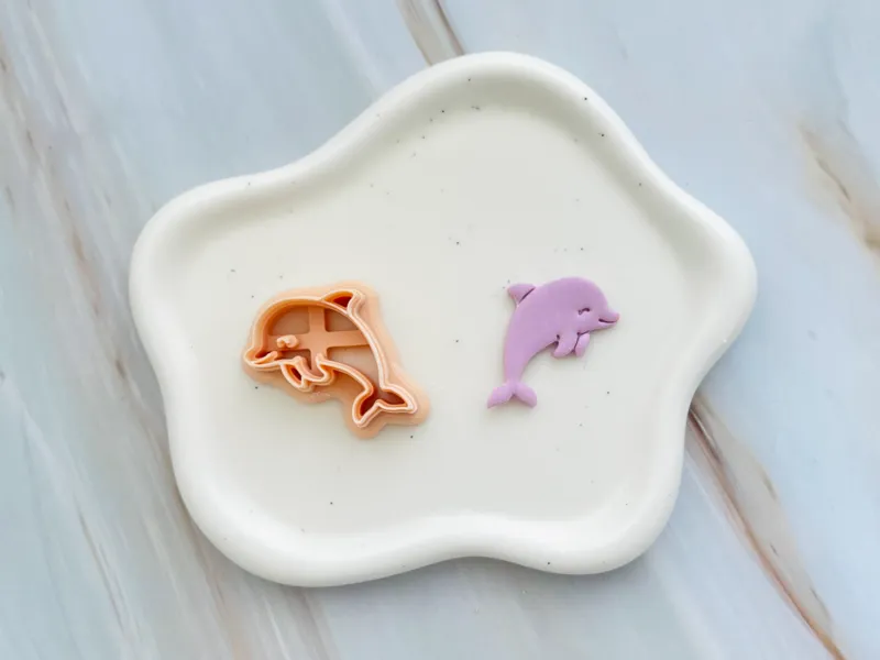 Dolphin Polymer Clay Earrings Cutter