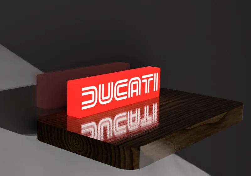 Ducati 1977-1985 logo Led Lamp