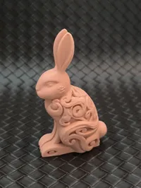 Lapins sculptés façon bois (lot de 3) — photo 4