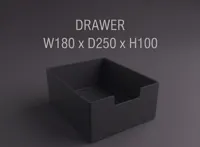 W180 x D250 x H100 - Drawer