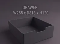W255 x D318 x H120 - Drawer