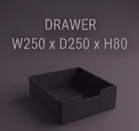 W250 x D250 x H80 - Drawer
