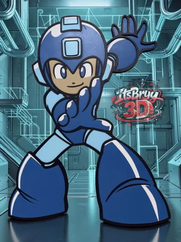 Accesorio para impresora 3D: Mega Man (NO AMS) Wall Art — vista de referencia 2