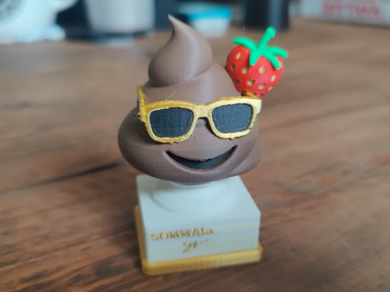 Poop emoji summer trophy