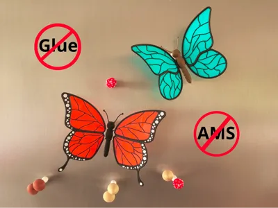 Butterfly fridge magnets