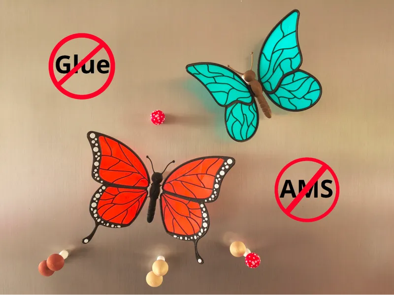 Butterfly fridge magnets