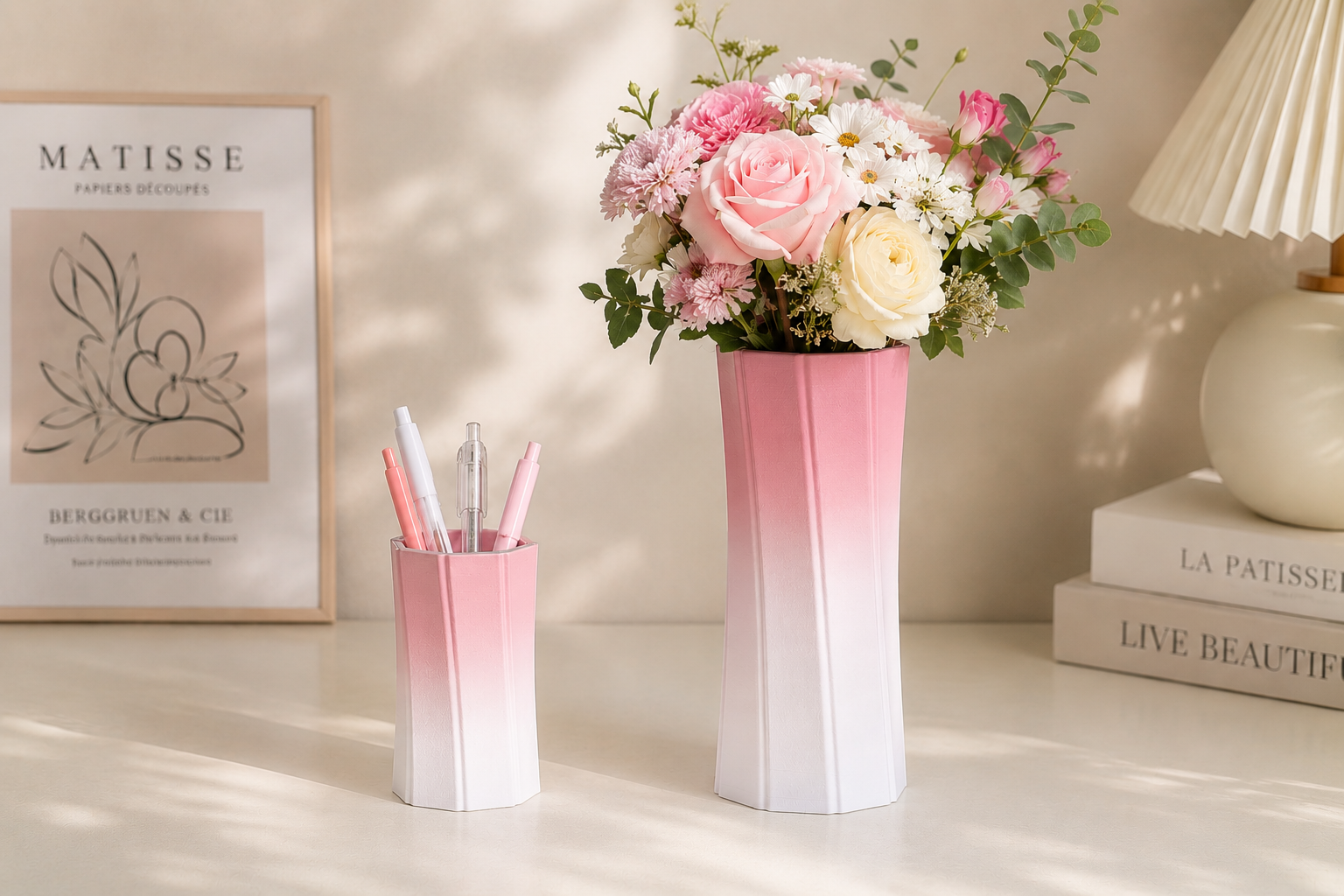Miniatura 2 do modelo 3D 「樱花螺旋」 粉雾扭纹花瓶