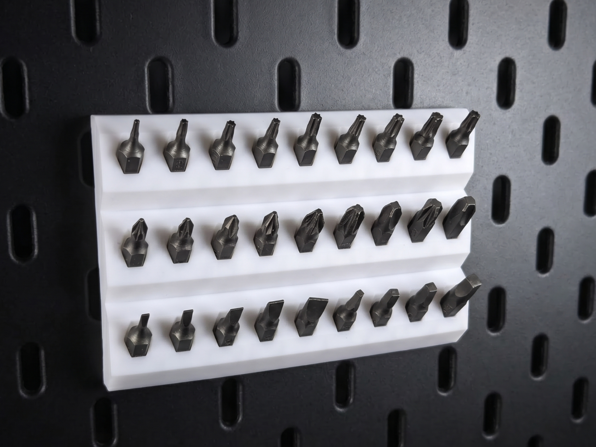 Vertical Hex Bit Holder for Ikea Skadis