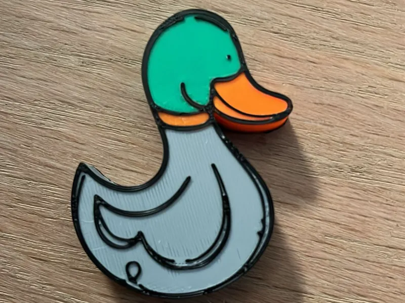 Green duck from bundle juf Sara