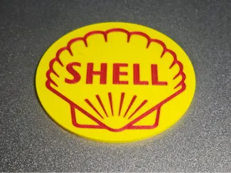 1950s shell logo coaster