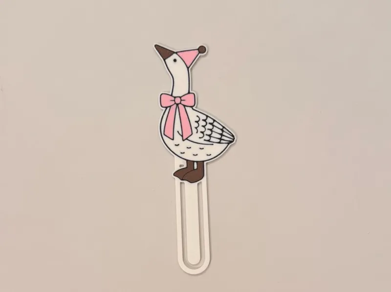 GOOSE BOOKMARK |CUTE CHRISTMAS BOOKMARK