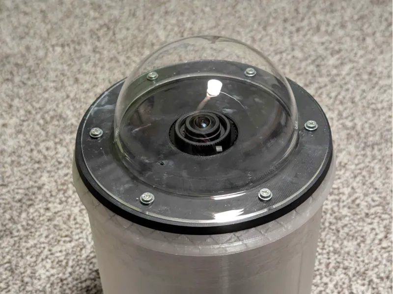All sky camera housing for Raspberry Pi HQ Camera