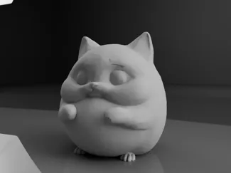 Chubby Cat Blob – Quick Print (20min / <10g)