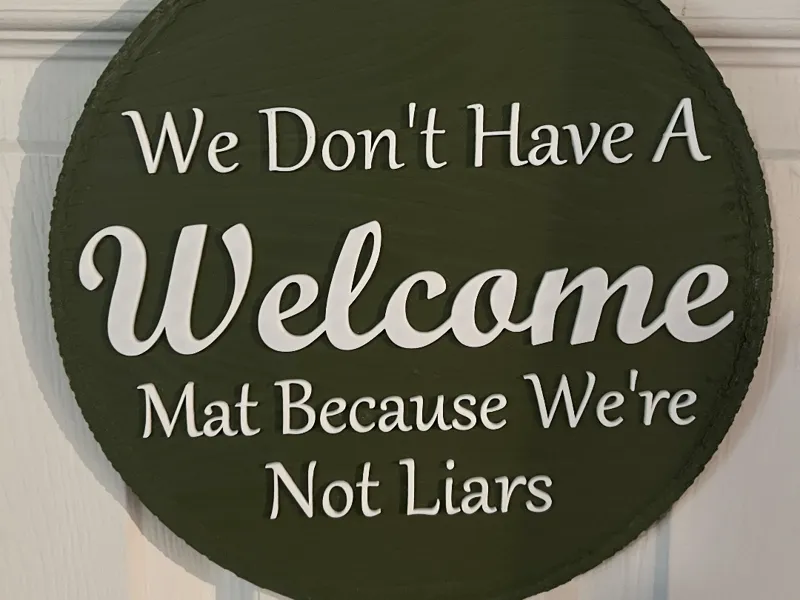 Welcome Mat Sign