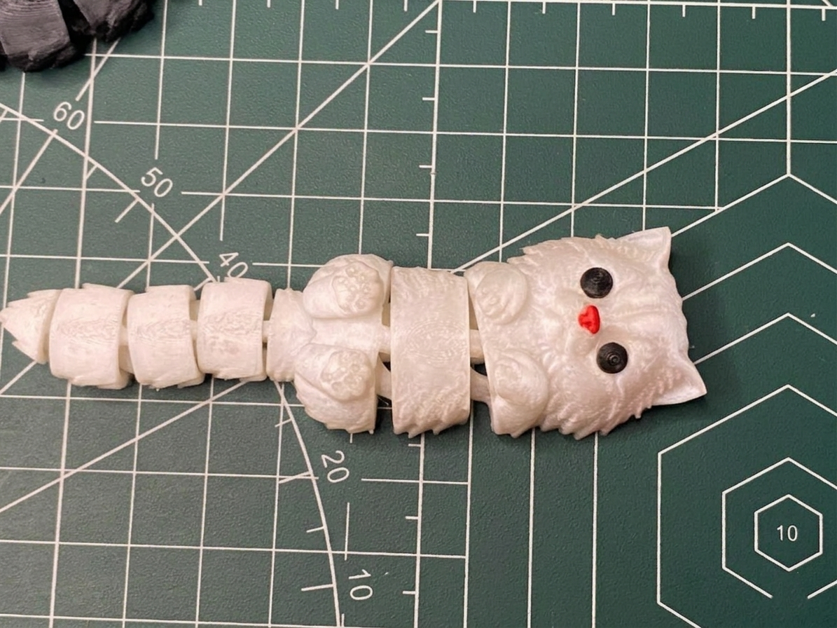 Miniatura 3 do modelo 3D Flexi Fluffy Cat Keychain