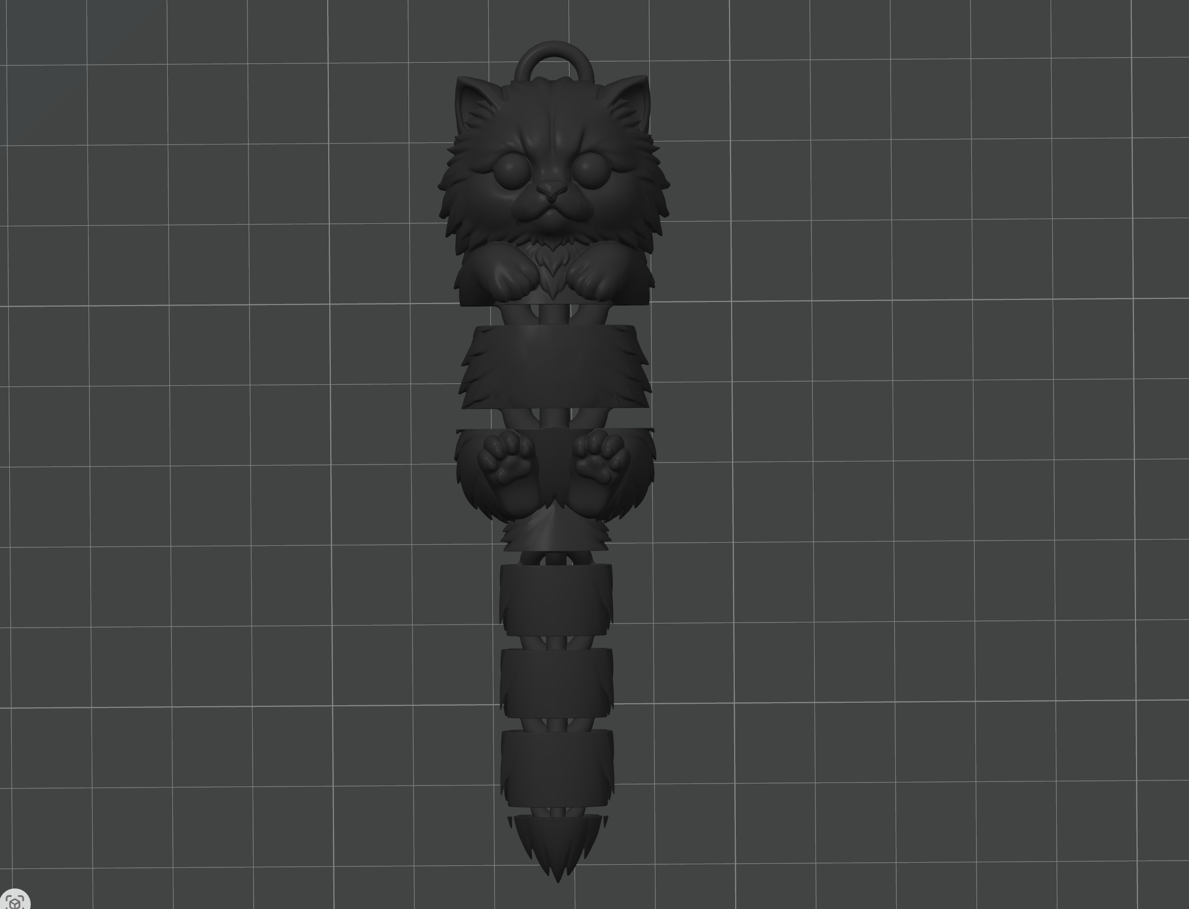 Miniatura 2 do modelo 3D Flexi Fluffy Cat Keychain