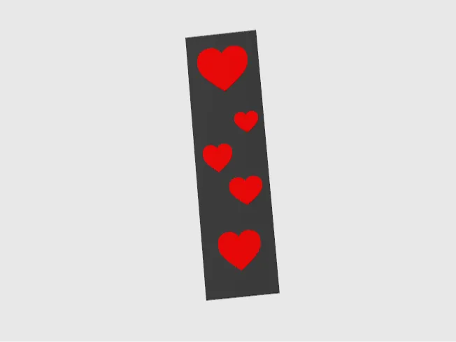 bookmark with hearts