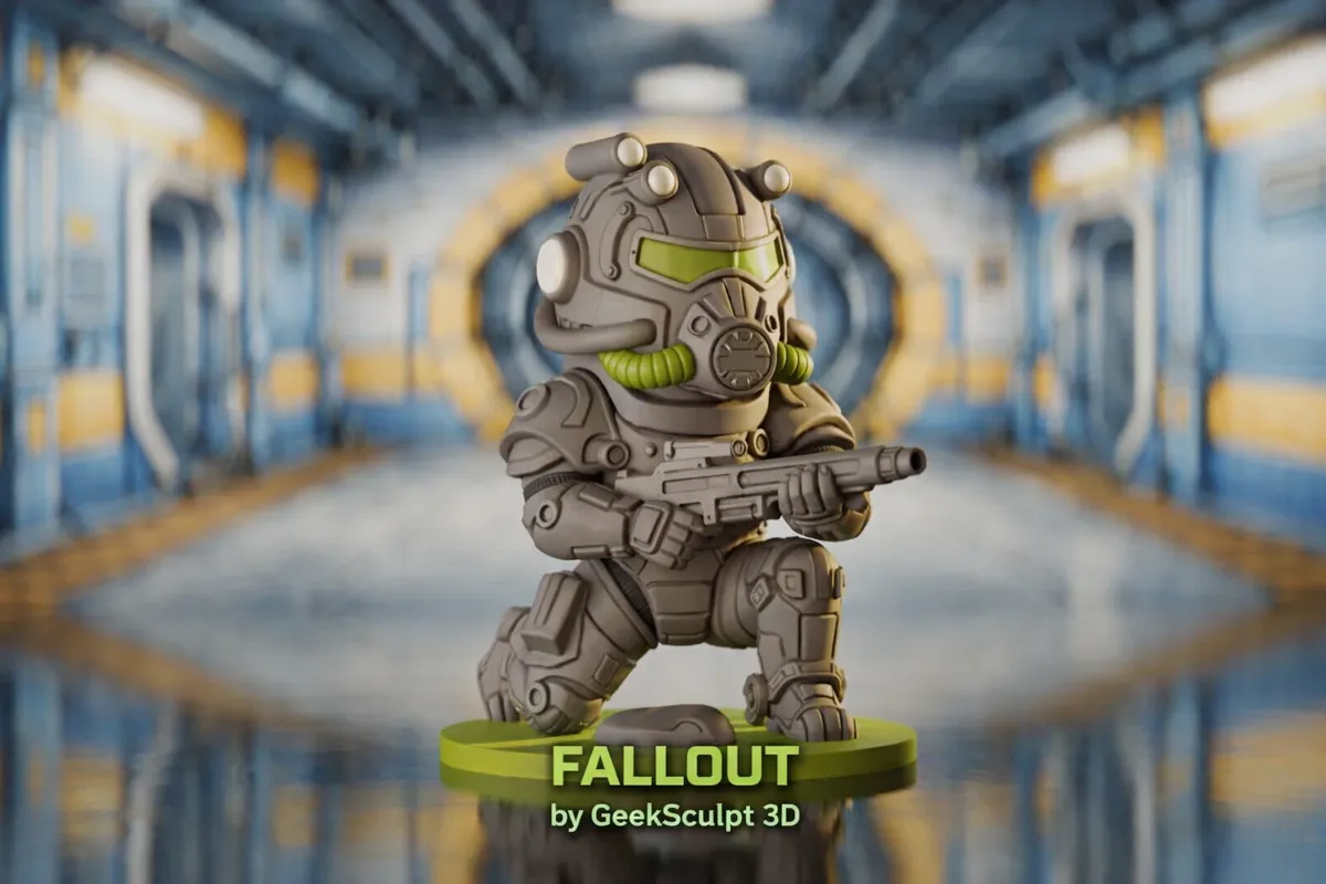 Fallout Power Armor Figurine – Geek Collectible - Free 3D Print Model ...
