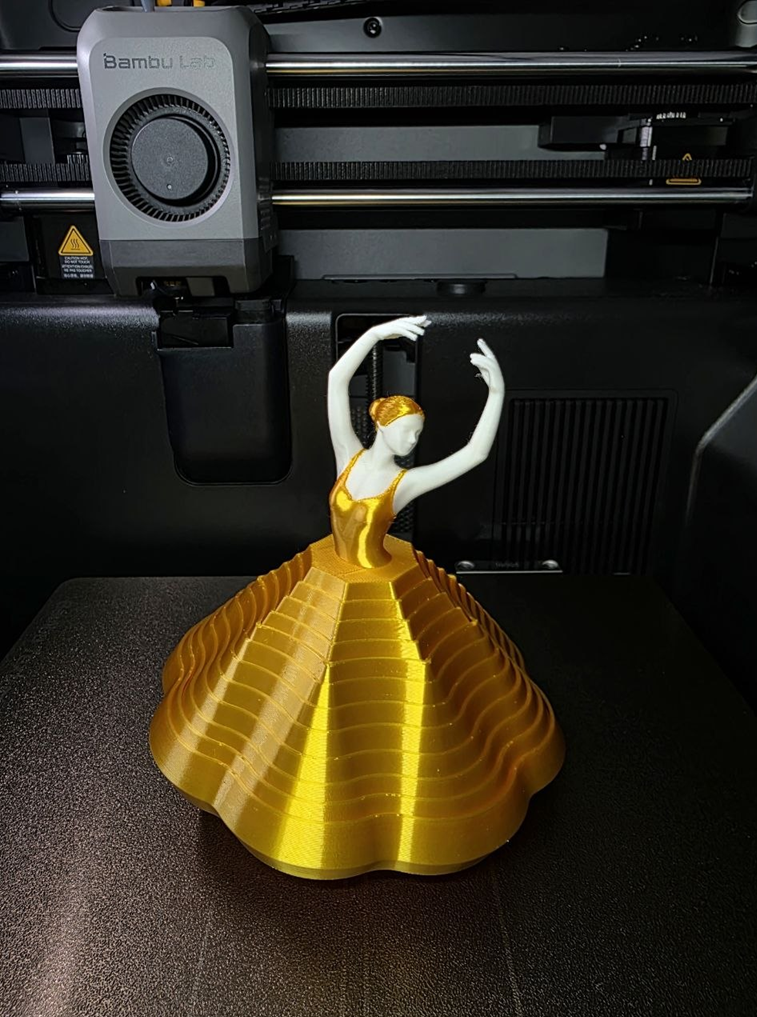 Miniatura 3 do modelo 3D 转动的芭蕾舞者，解压萝卜塔