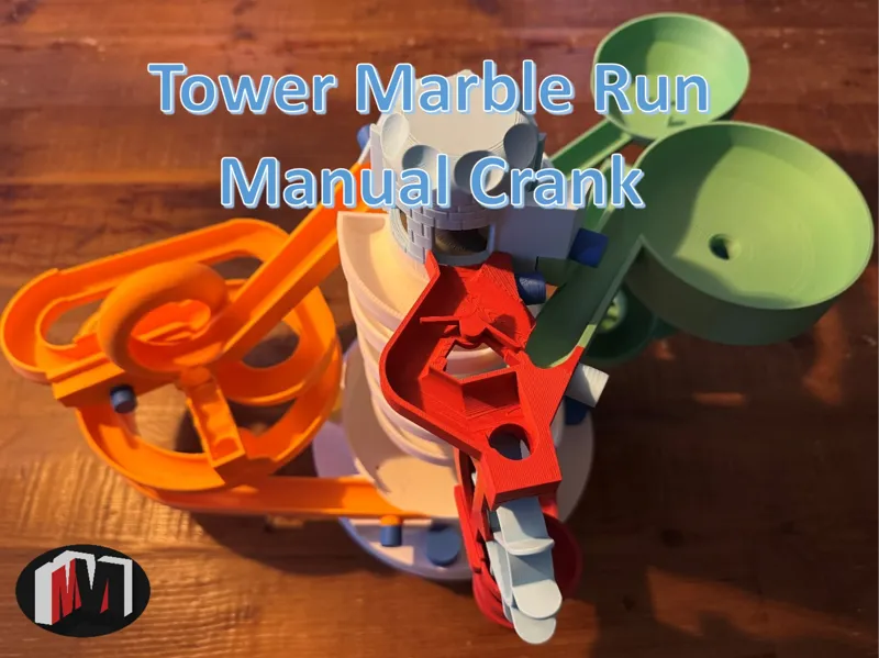 Tower Marble Run v9B Manual Crank v1.1