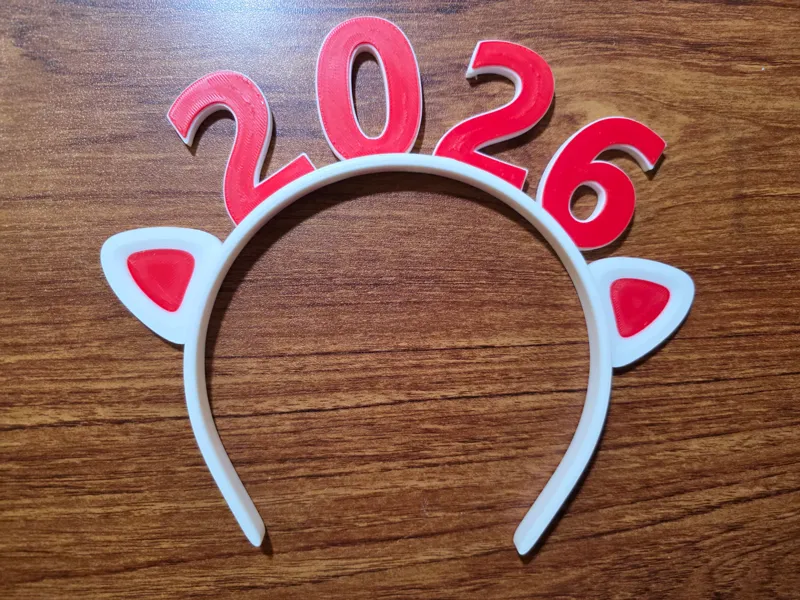 2026 New Year headband or hair band with ears