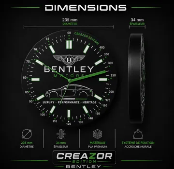 Cuadro decorativo en 3D: Horloge Murale Modulaire – Edition Bentley — vista de referencia 4
