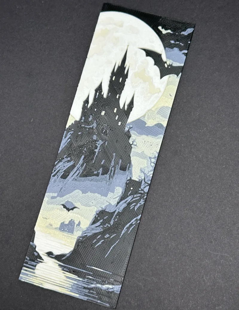 Hueforge Vampire Castle Bookmark