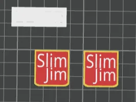 Slim Jim Logo for WWE Breakable Tables