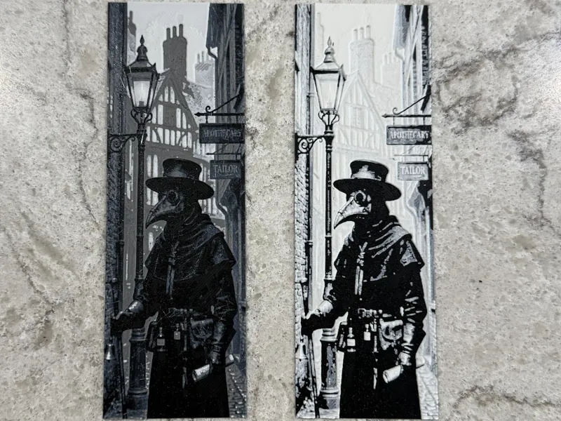 Plague Doctor Bookmarks, HueForge