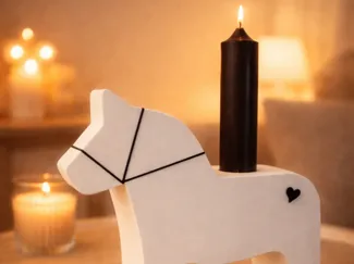 Nordic Horse Candleholder Hygge Scandinavian Decor