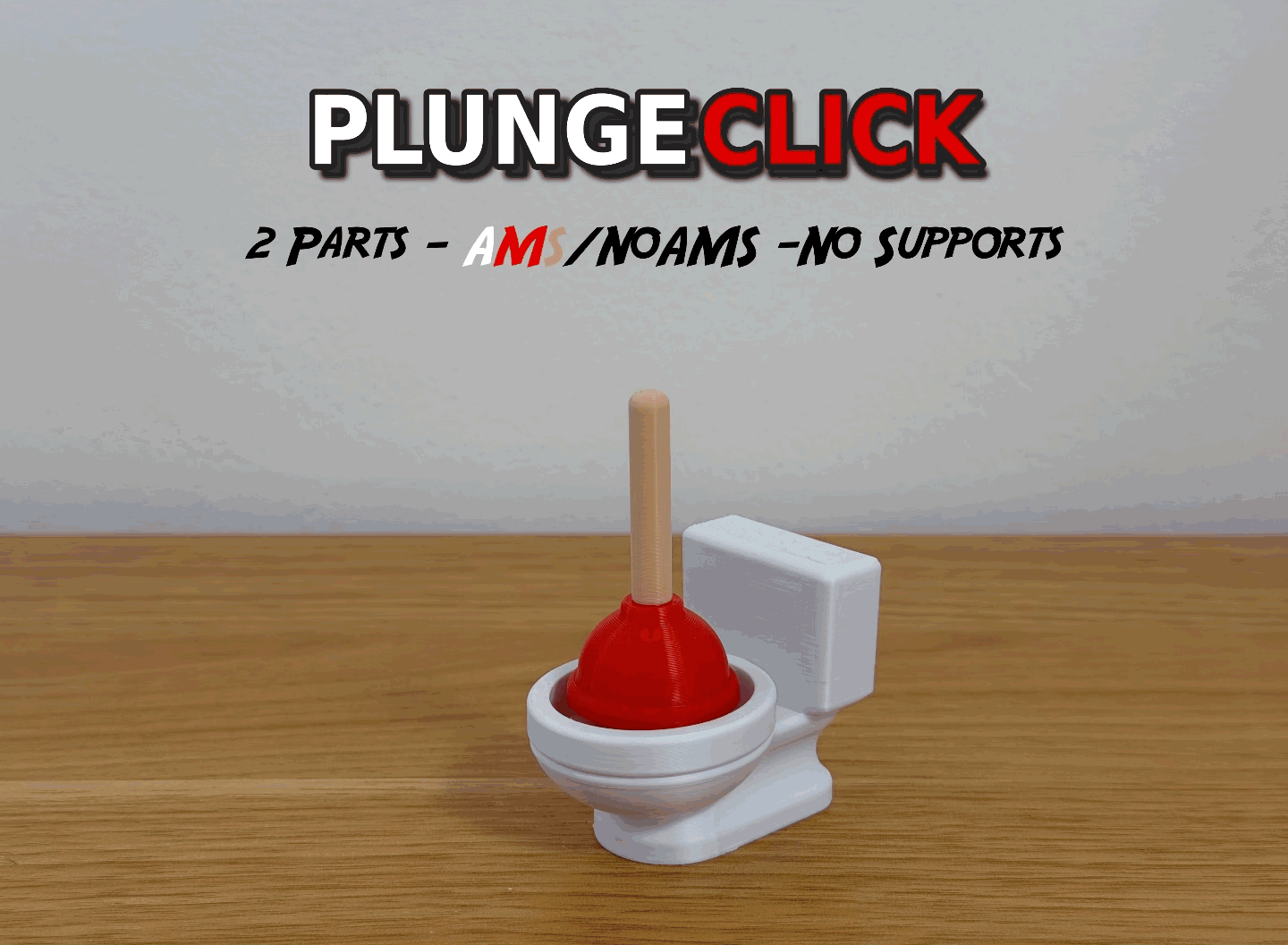 Plunge Click — Mini Toilet Plunger Fidget Clicker