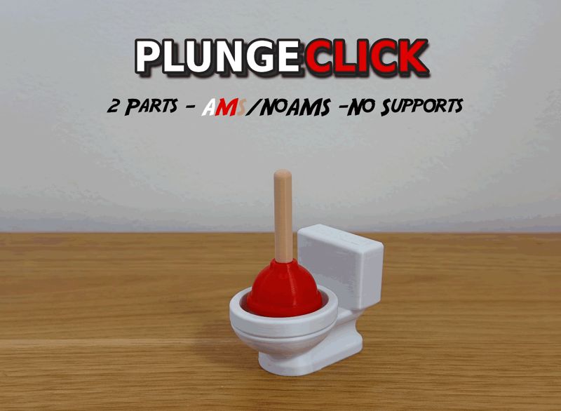 Plunge Click — Mini Toilet Plunger Fidget Clicker