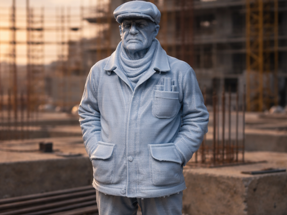 Grumpy Old Man Watching You – Funny Statue