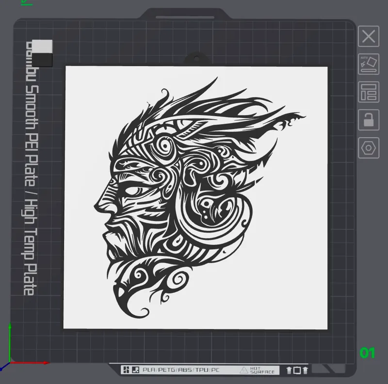 Moko 3D - Maori Head Wall Art