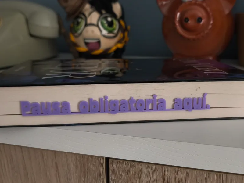 Marcapáginas: "Pausa obligatoria" 