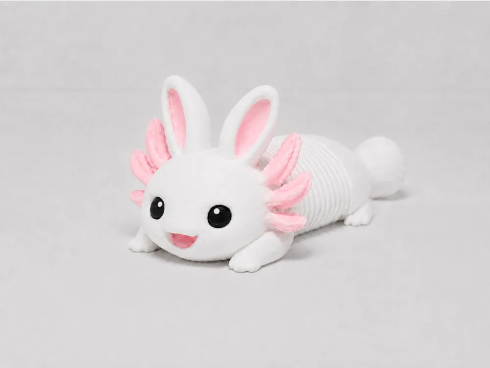 Bunnylotl Spring Flexi Toy Clicker Fidget Bouncy - Free 3D Print Model ...