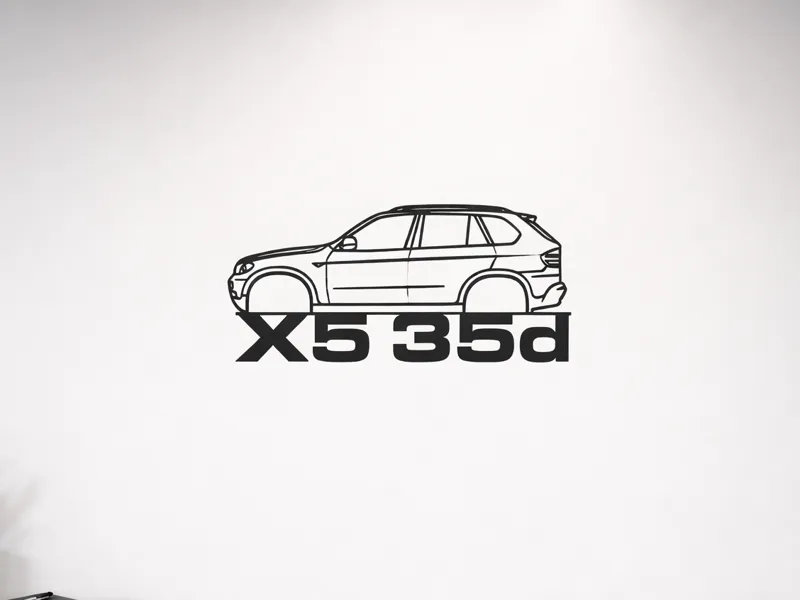 X5 E70 35d Wall Art Sign with Title