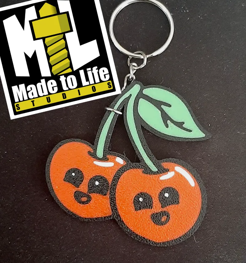 MULTI COLOR CUTE CHERRY KEYCHAIN