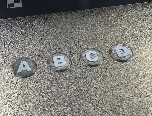 AMS Labels (Quick and Simple) A B C D - Free 3D Print Model - MakerWorld
