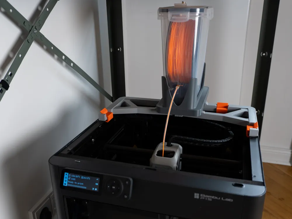 Drybox PolyDryer Mount for X1C P1S TPU Direct Feed - Free 3D Print ...