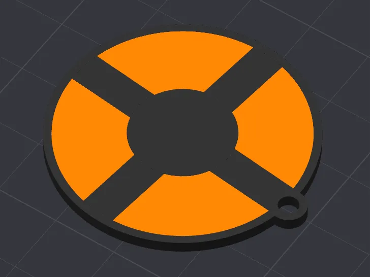 Team Fortress 2 round logo keychain