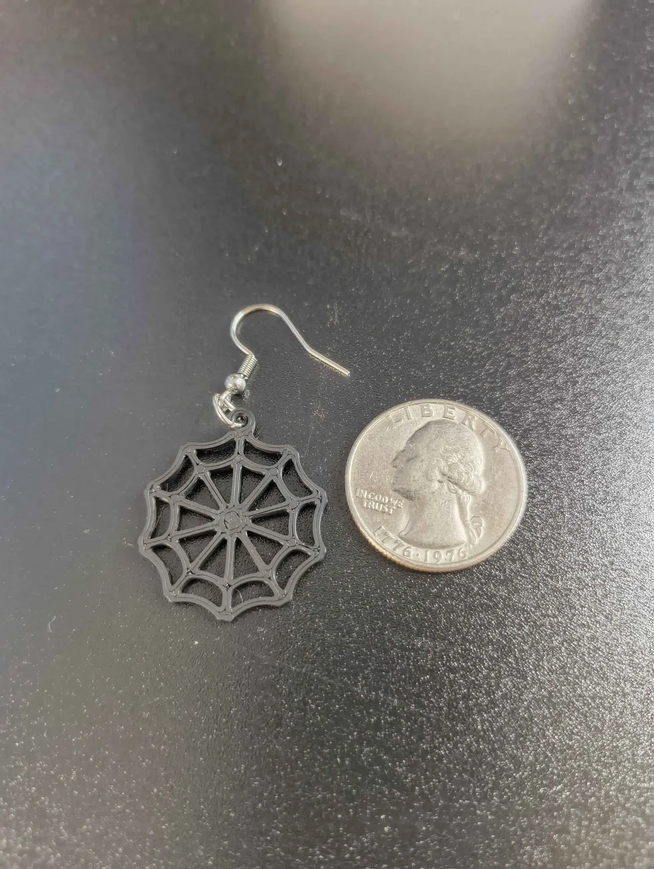 Round Web Earring view 2