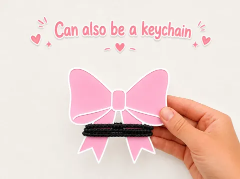 Accesorio para sujetar ligas de cabello: Bow Ponytail Holder | Hair Tie Organizer — referencia de MakerWorld